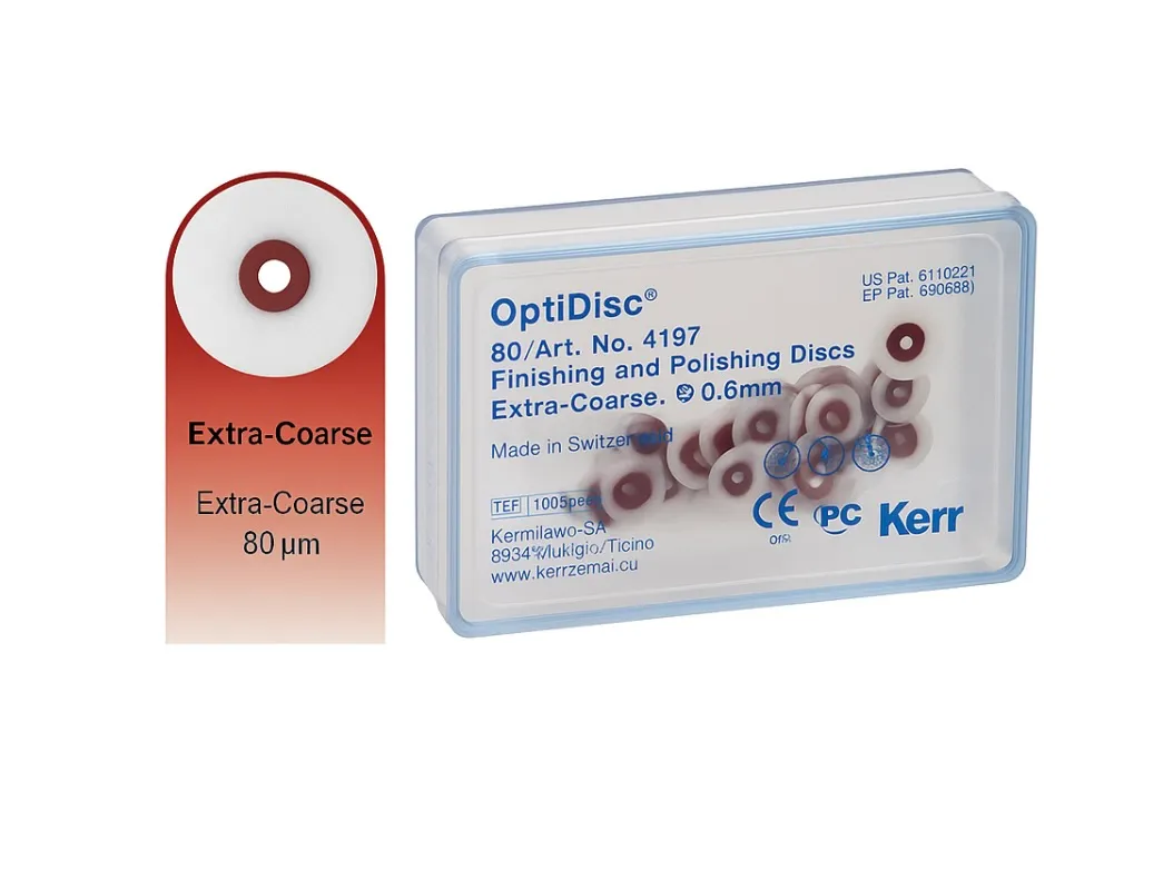 KERR OPTIDISC BİTİM VE CİLA / PARLATMA DİSKLERİ (80 ADET) EXTRA KALIN 9.6 MM #4197
