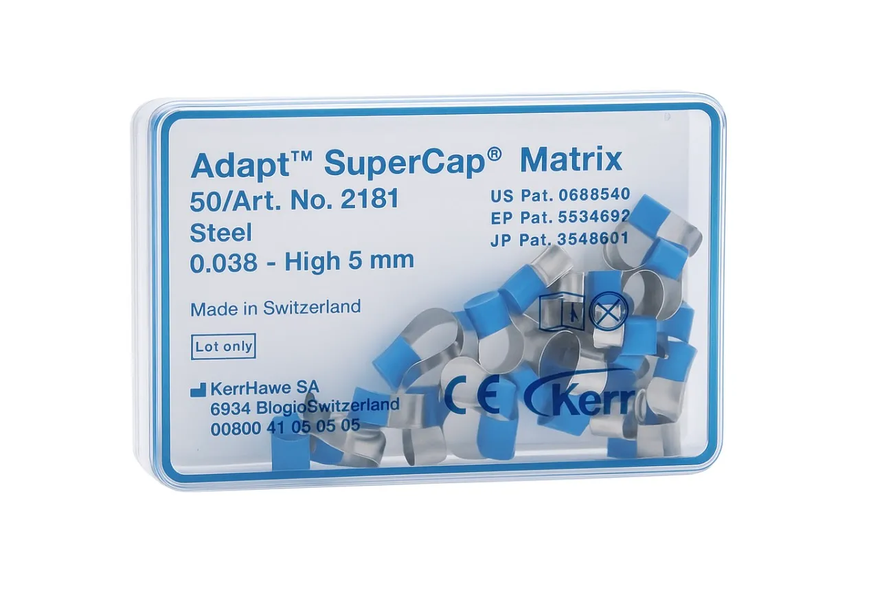 KERR ADAPT SUPERCAP (MAVİ) 5 MM / 0.038 MM (50 ADET) OTOMATRİS #2181