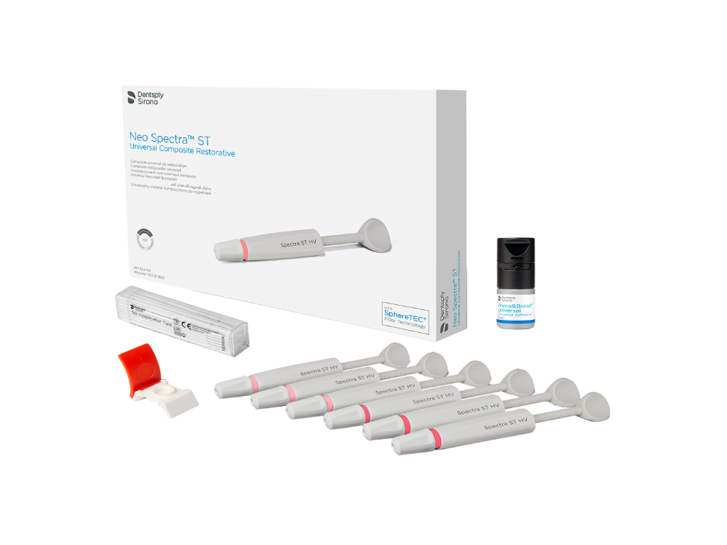 DENTSPLY NEO SPECTRA ST HV INTRO KIT NANO SERAMİK KOMPOZİT SETİ (6x3 GR. REFILL + P&B UNIVERSAL)